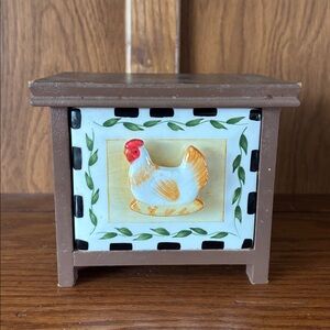 Rooster Salt Spice Box